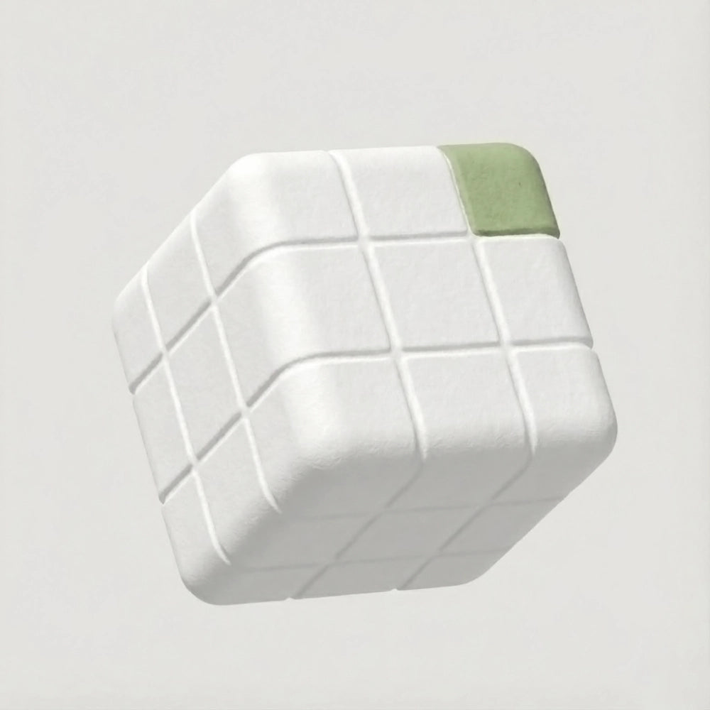 Cube-Shaped Beauty Supplement Eco Packaging