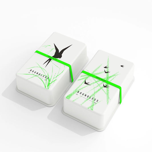 White Swallow Print Biodegradable Perfume Box