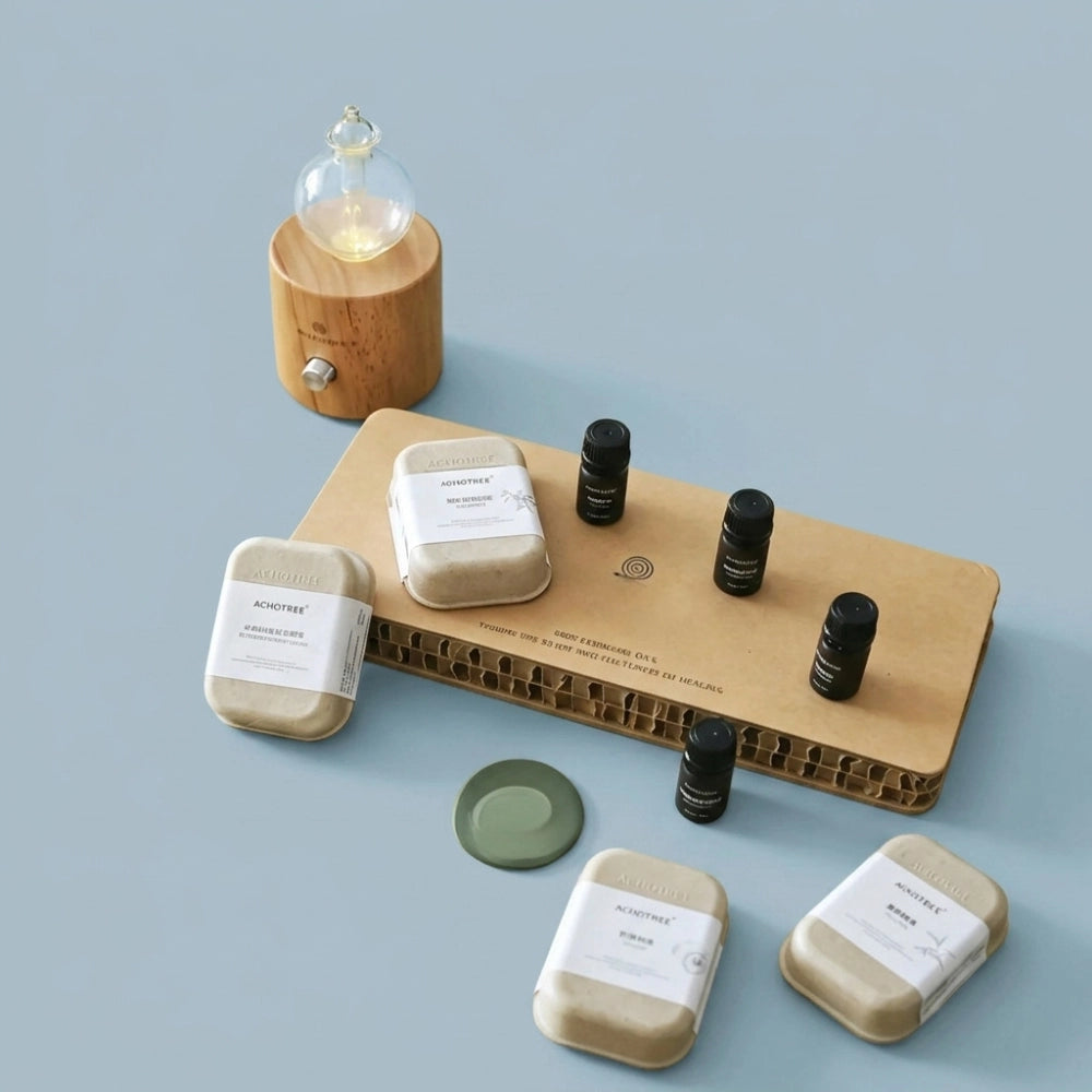 Oat Color Sleep Essential Oil Molded Pulp Packaging