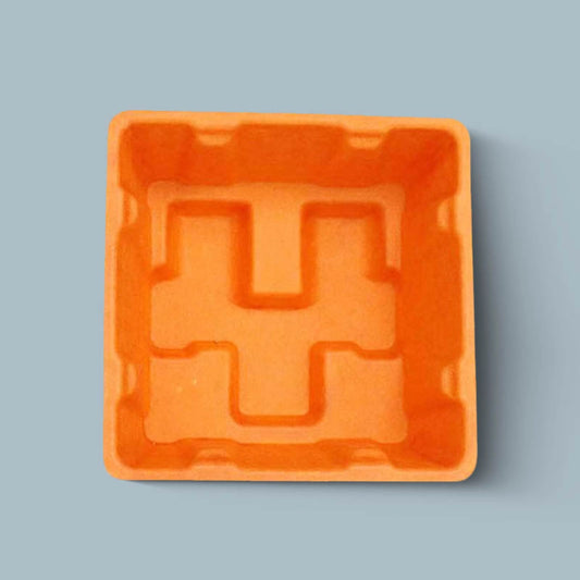 Orange Sugarcane Charger Paper Tray