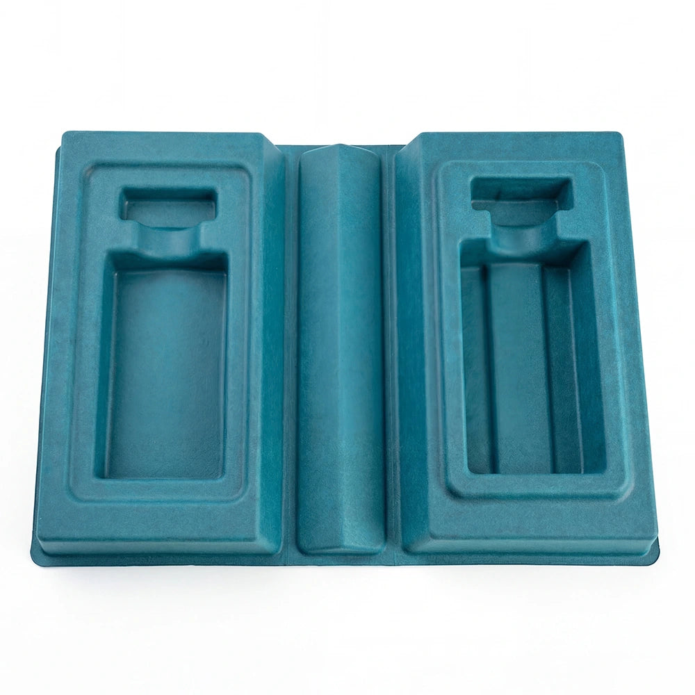 Peacock Blue Pulp Biodegradable Perfume Packaging - Otarapack