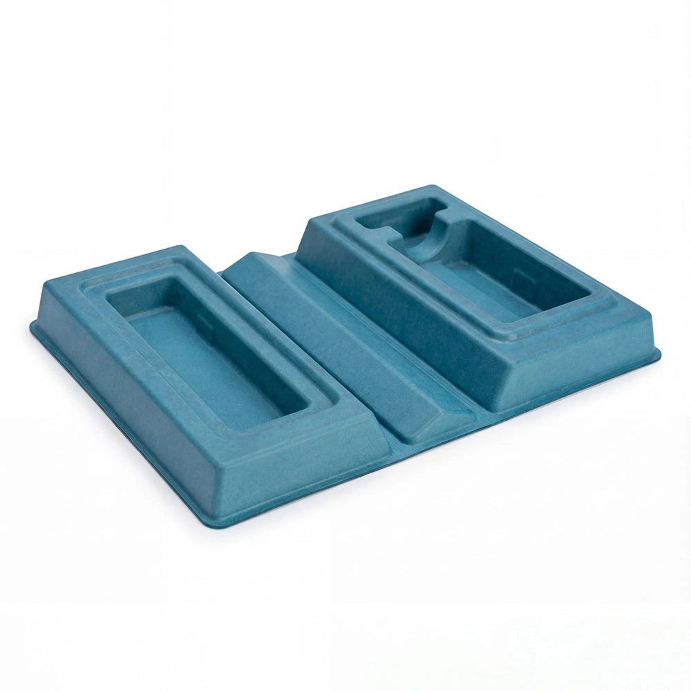 Peacock Blue Pulp Biodegradable Perfume Packaging - Otarapack