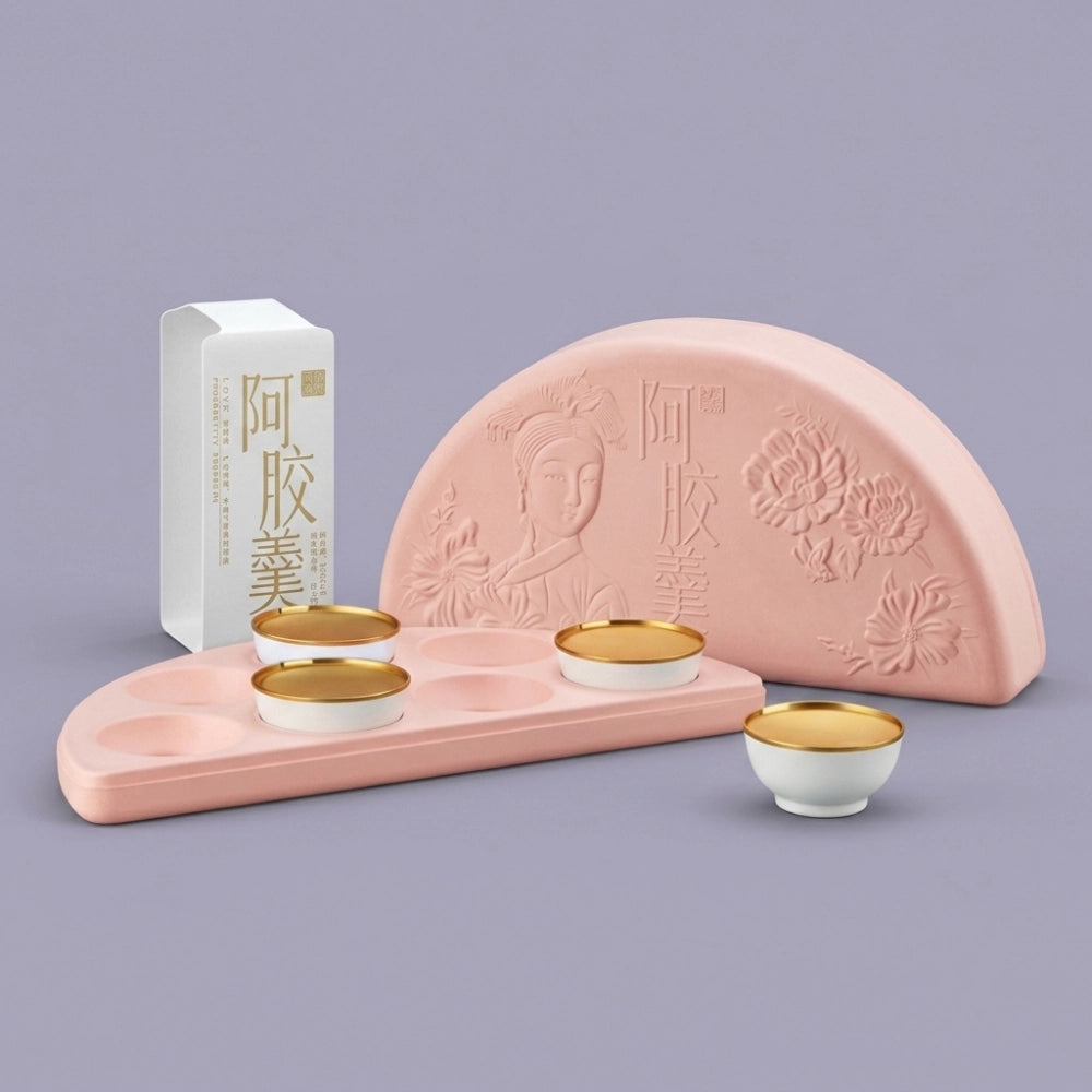 Pink Semicircle Health Supplement Eco Gift Box
