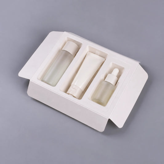 Recycled Biodegradable Insert Skin Care 4 Bottle Paper Blister