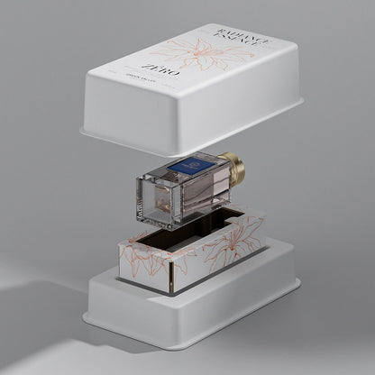 Red Lily Print Biodegradable Perfume Box Wholesale