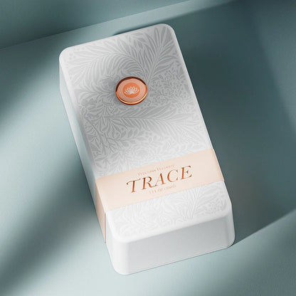 Red Logo Label Embossed Pattern Perfume Box