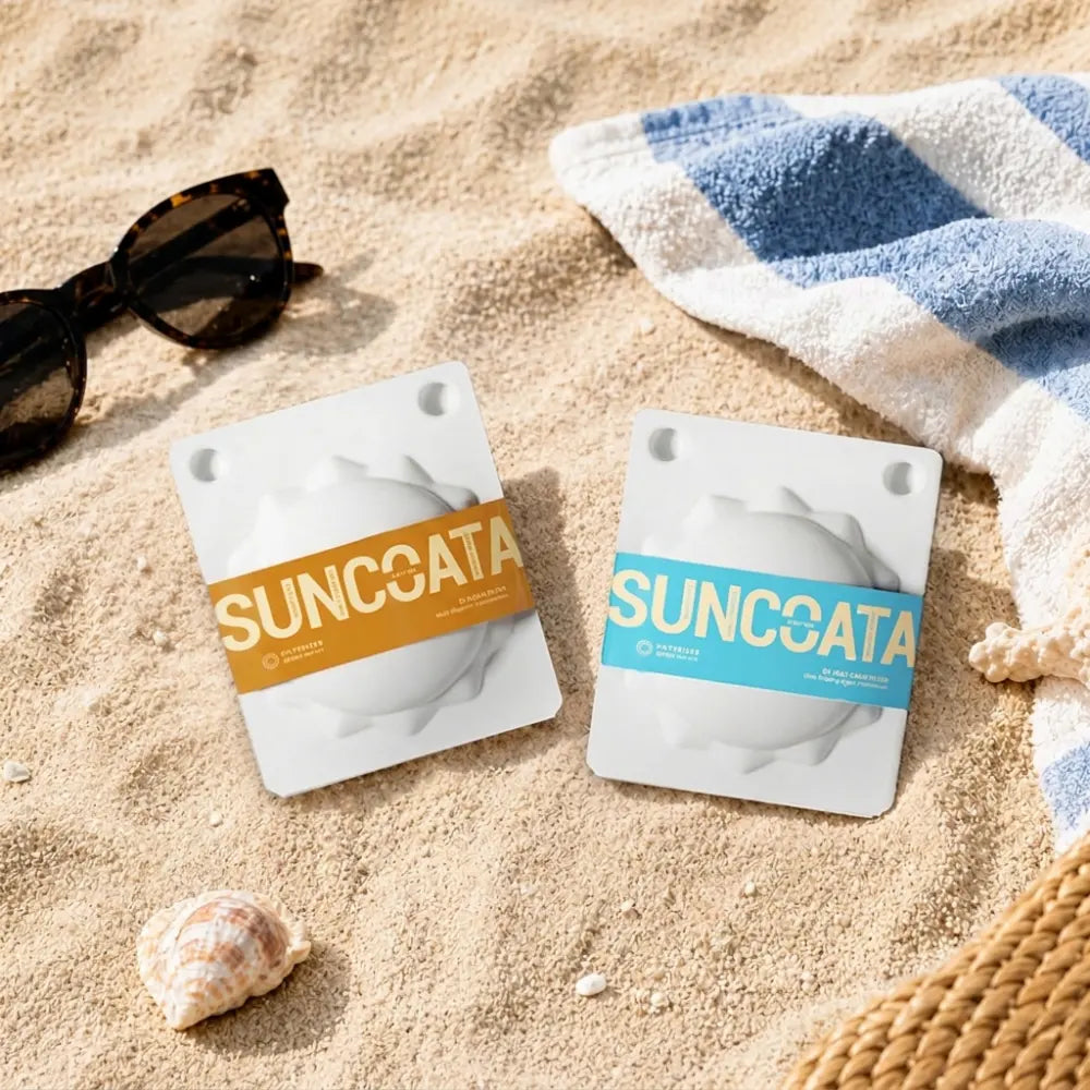 Sun-Shaped Compact Clamshell Sunscreen Packaging Wholesale