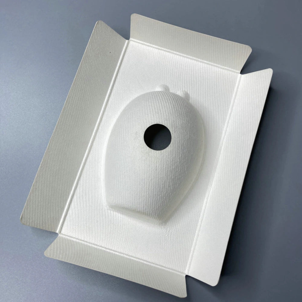 Smooth Sugarcane Bagasse Molded Mouse Packaging Tray