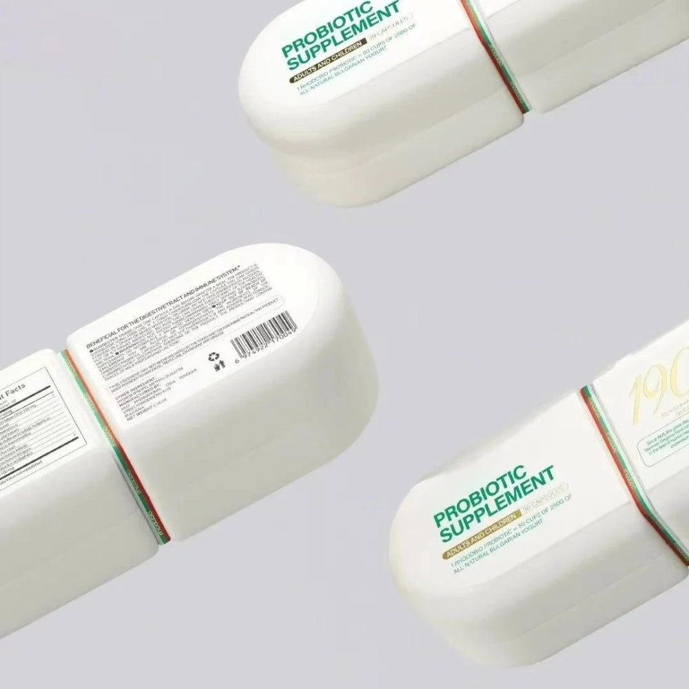 Pill-Shaped Probiotic Supplement Eco Packaging