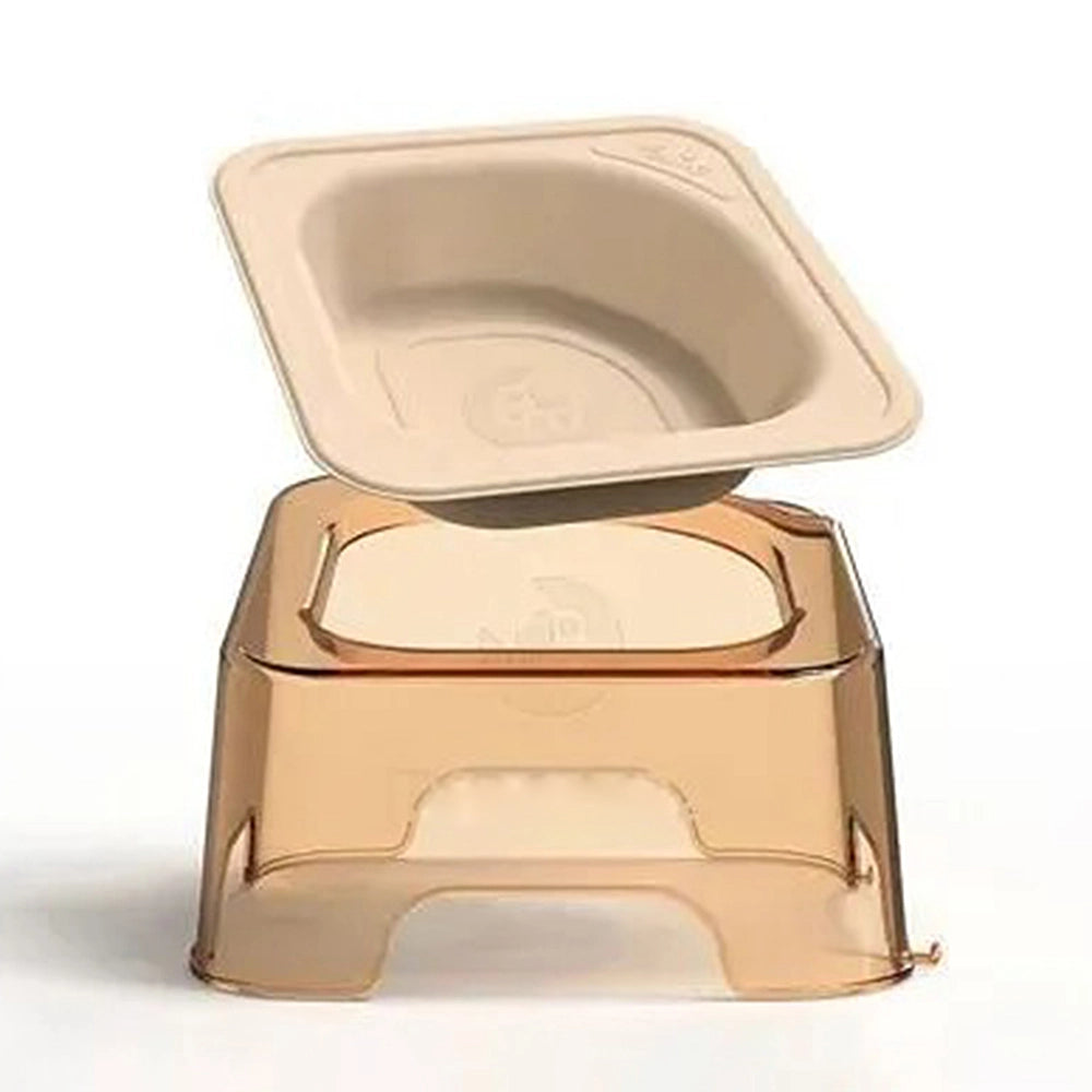 Square Sustainable Pet Food Cat Dog Bowl