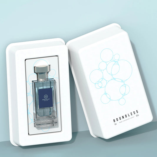 Blue Bubble Print Biodegradable Perfume Box Wholesale