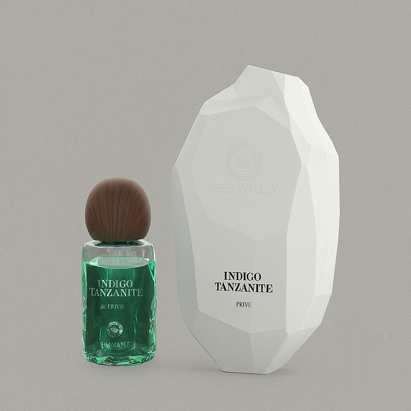 Caja de perfume con forma de roca especial, embalaje sostenible para perfumes.