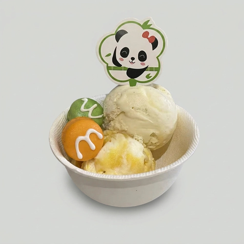 Tea Bowl Shape Molded Pulp Ice Cream Snack Cup