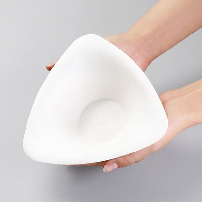 Triangle Disposable Molded Pulp Ice Cream Yogurt Bowl