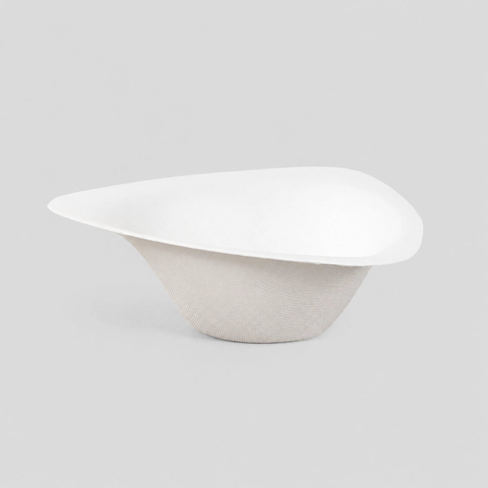 Triangle Disposable Molded Pulp Ice Cream Yogurt Bowl