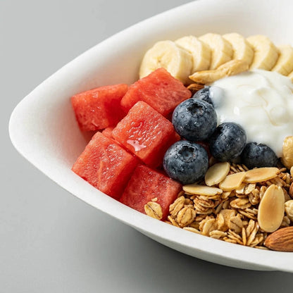 Triangle Disposable Molded Pulp Ice Cream Yogurt Bowl
