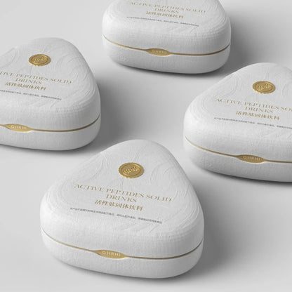 White Triangle Pulp Biodegradable Supplement Packaging