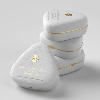 White Triangle Pulp Biodegradable Supplement Packaging