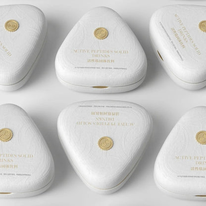 White Triangle Pulp Biodegradable Supplement Packaging
