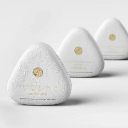 White Triangle Pulp Biodegradable Supplement Packaging