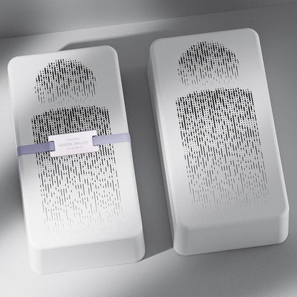 Gradient Halftone Dot Wave Pattern Molded Pulp Perfume Box