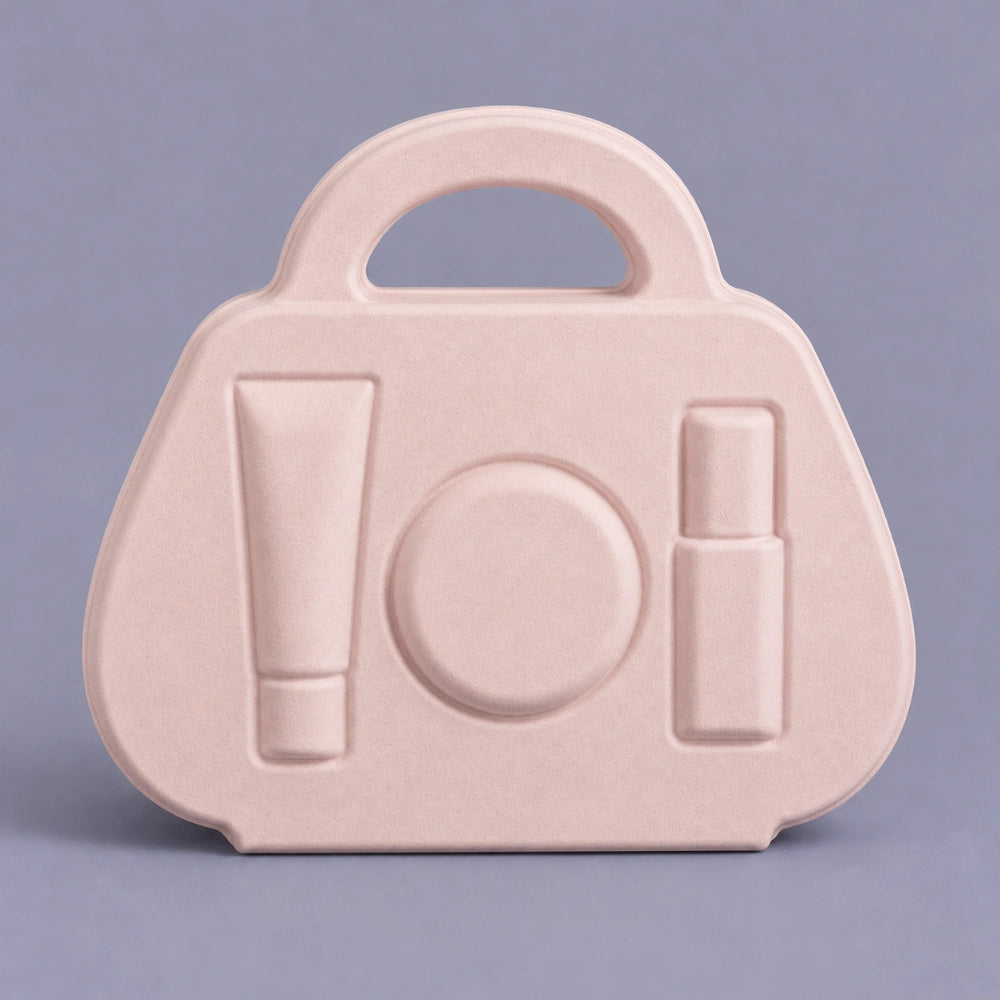 White Pulp Cosmetic Carrier Sustainable Handle Packaging