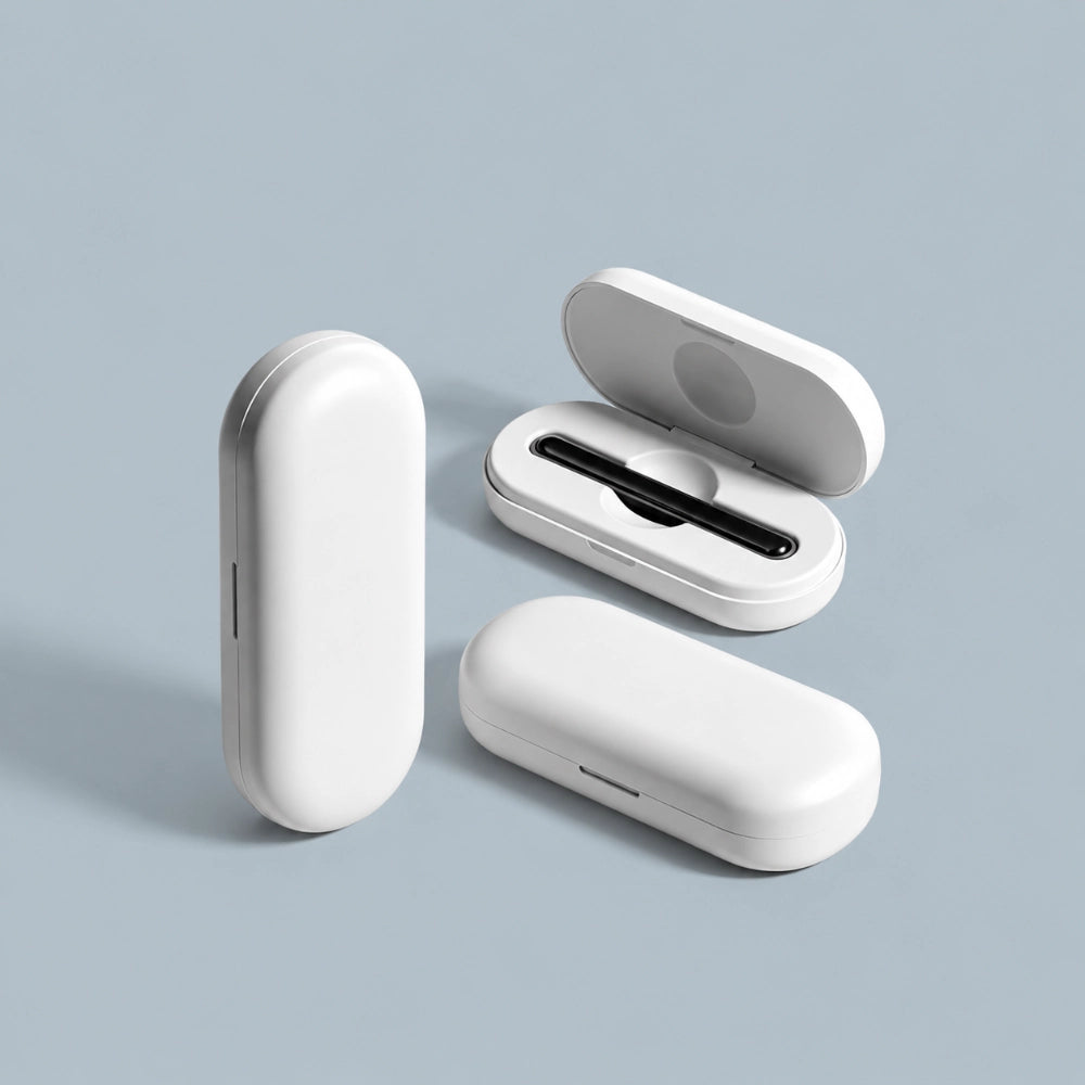 White Flip-Top Capsule Razor Case Wholesale