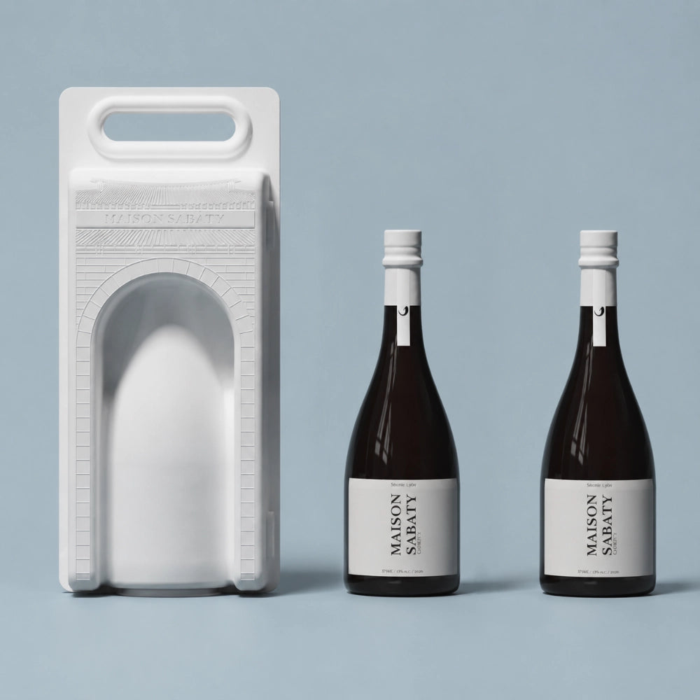Wholesale Roman Column Molded Pulp Beverage Packaging