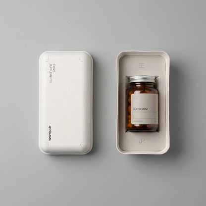 White Minimalist Eco-Friendly Health Supplement Box