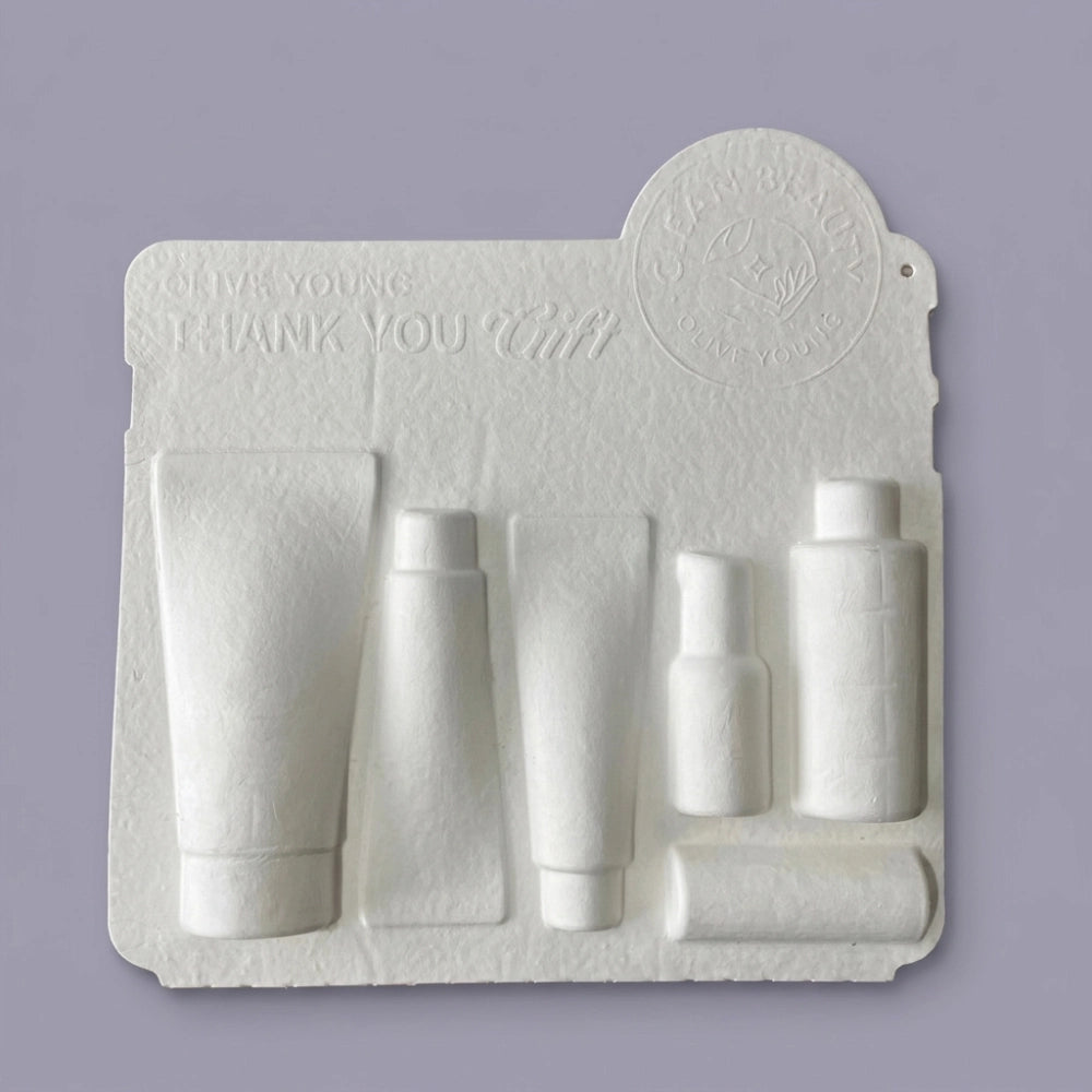 White Skincare Clamshell Eco Friendly Cosmetics Box