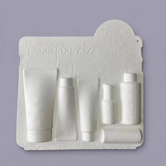 White Skincare Clamshell Eco Friendly Cosmetics Box
