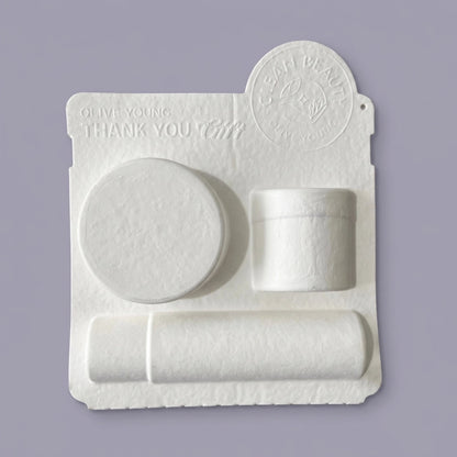 White Skincare Clamshell Eco Friendly Cosmetics Box