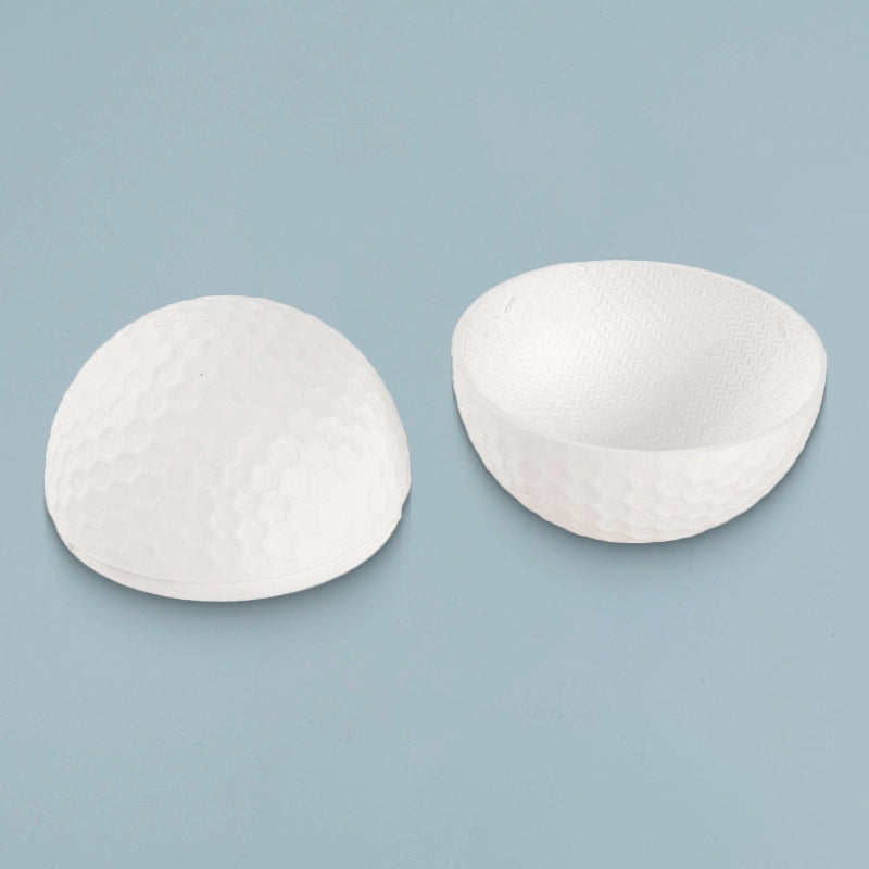 White Sugarcane Fiber Golf Ball Tea Packaging