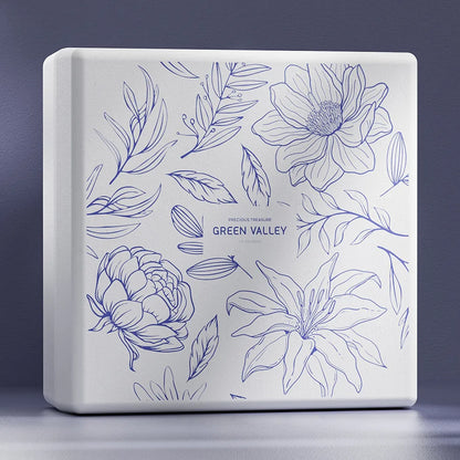 Blue Floral Molded Pulp Perfume Gift Box