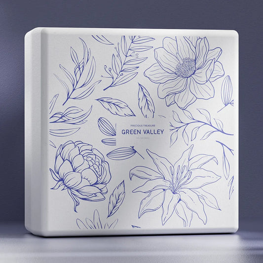 Blue Floral Molded Pulp Perfume Gift Box