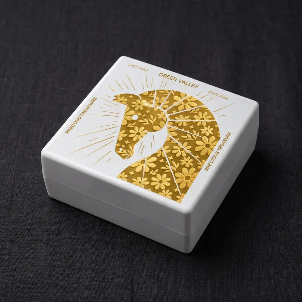 Gold Foil Horse Zodiac Dual Perfume Pulp Box