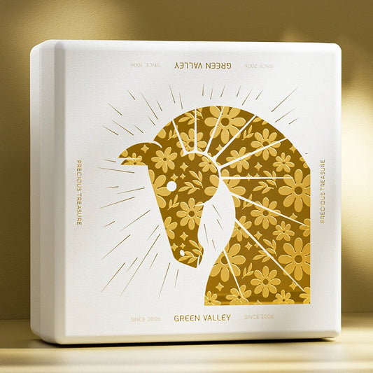 Gold Foil Horse Zodiac Dual Perfume Pulp Box