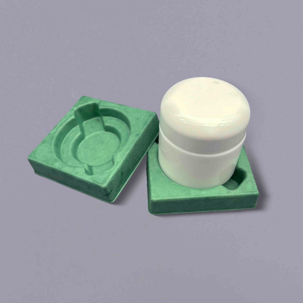 Green Face Cream Molded Pulp Insert