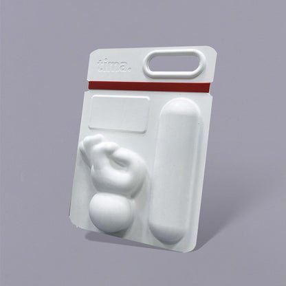 Clip para frisbee con ranuras y mango recortado, embalaje biodegradable