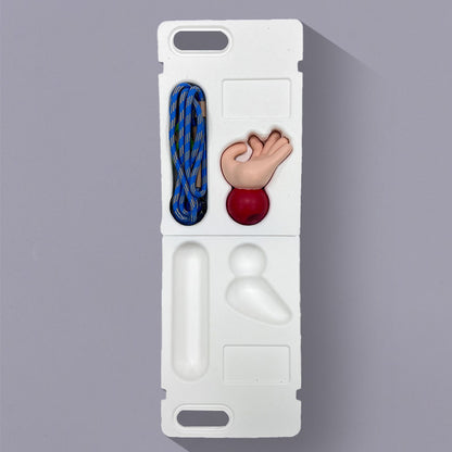 Clip para frisbee con ranuras y mango recortado, embalaje biodegradable