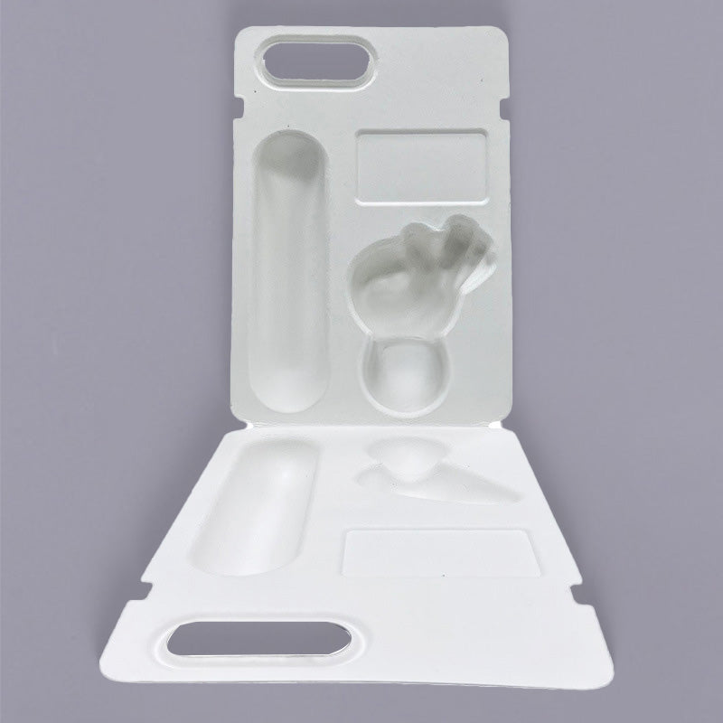 Clip para frisbee con ranuras y mango recortado, embalaje biodegradable