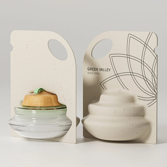 Lotus Shaped Molded Pulp Perfume Bottle Packaging