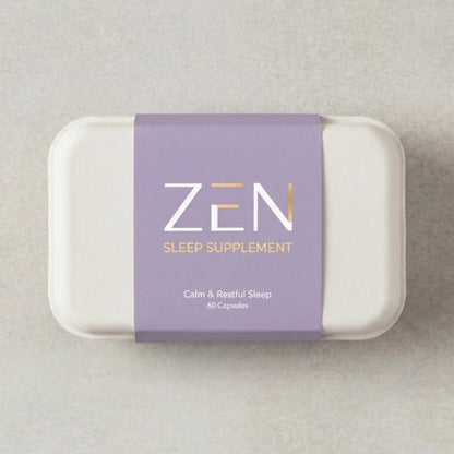 Serene Molded Pulp Supplement Box with Purple Sleeve