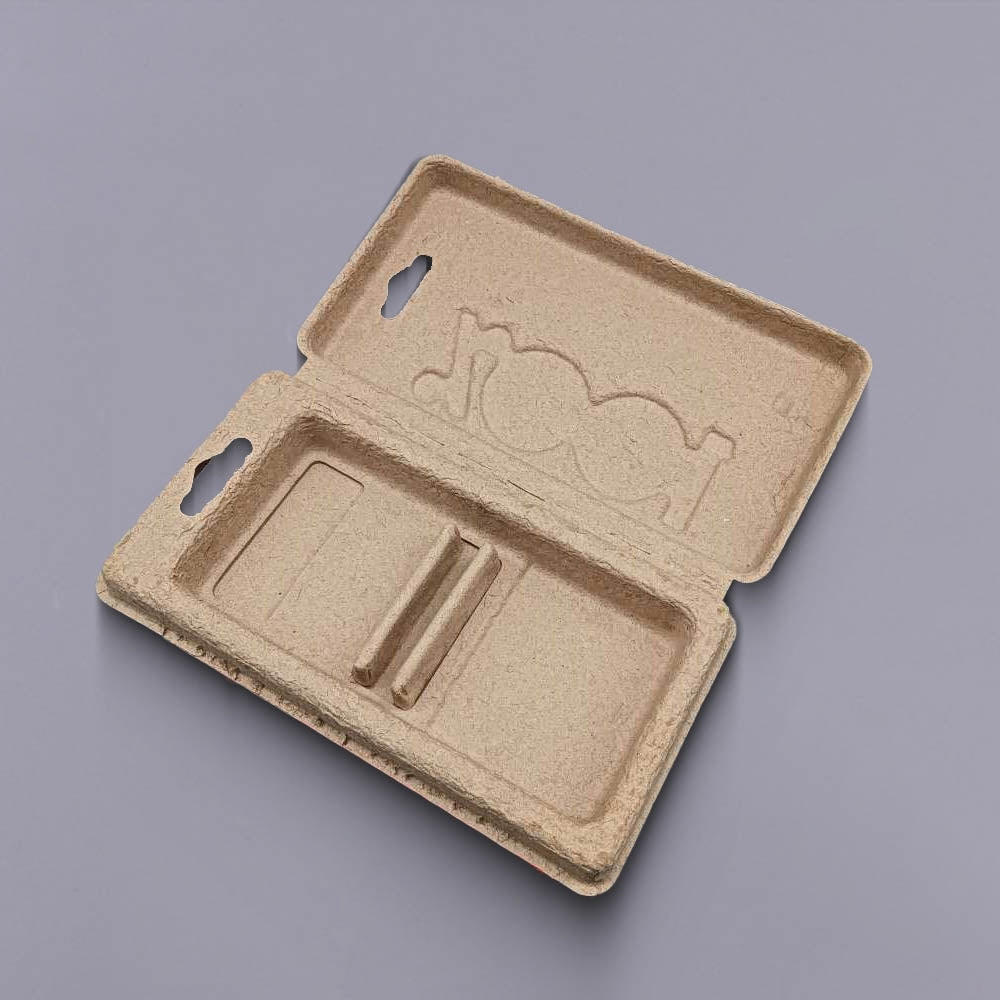 Dry Press Brown Molded Pulp Insert for Power Bank