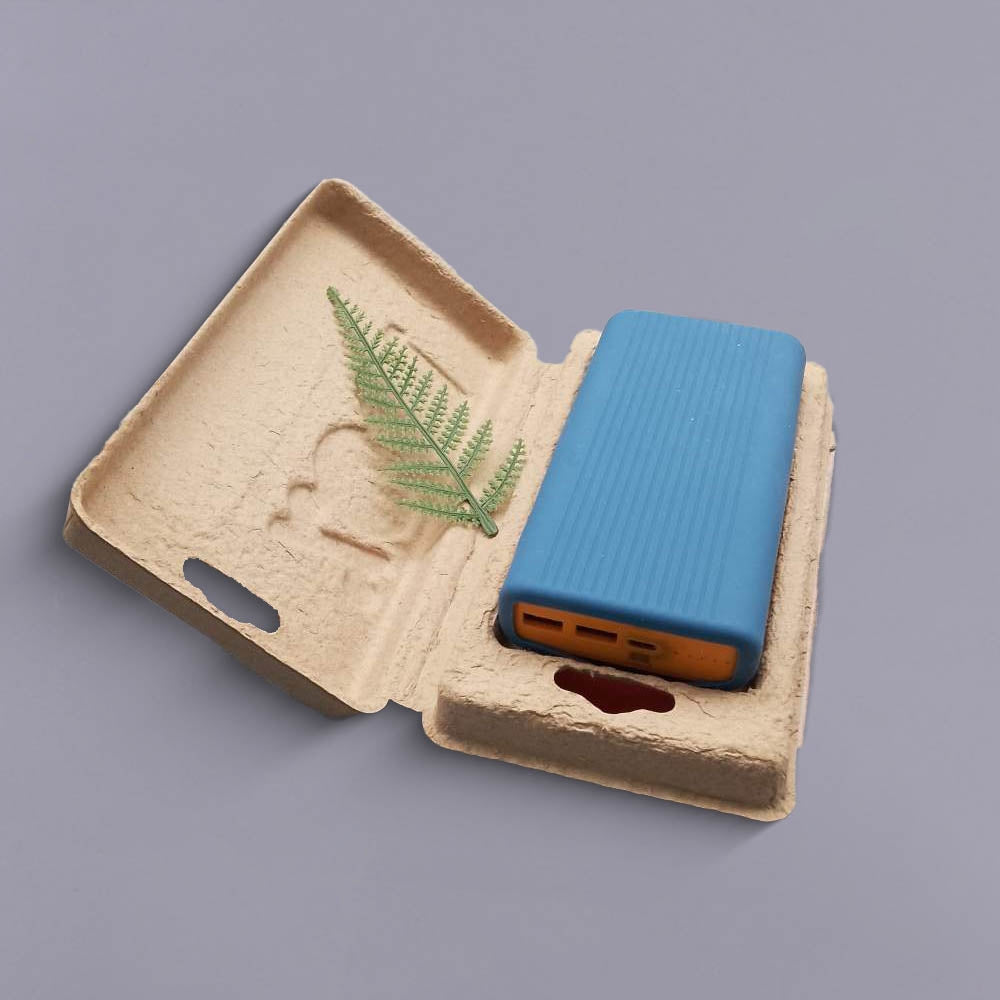 Dry Press Brown Molded Pulp Insert for Power Bank