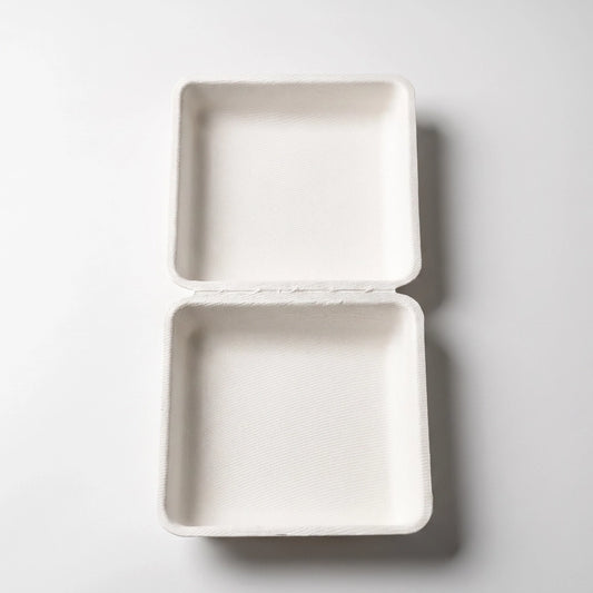 Eco Friendly Pulp Molded Food Container Take Away Lunch Box