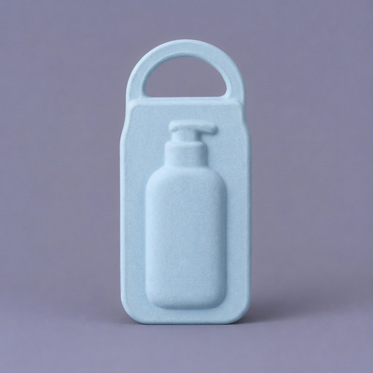 Hinged Pulp Tray Shower Gel Packaging with Handle