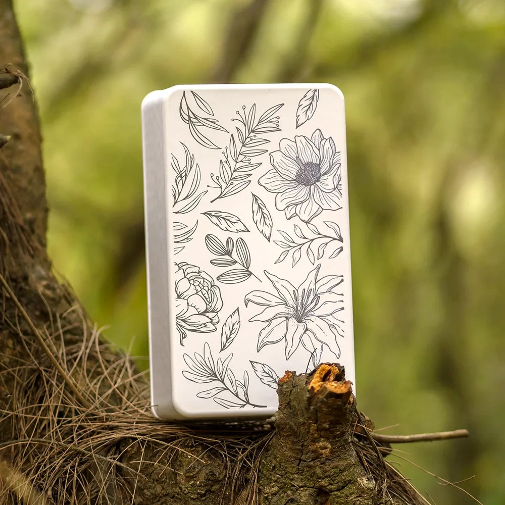 Blue Floral Style Elegant Perfume Packaging