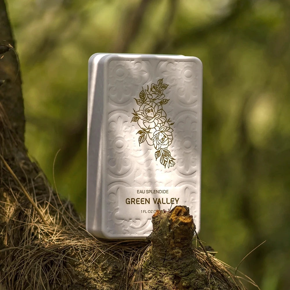 White Gold Engraved Design Perfume Packaging - Otarapack
