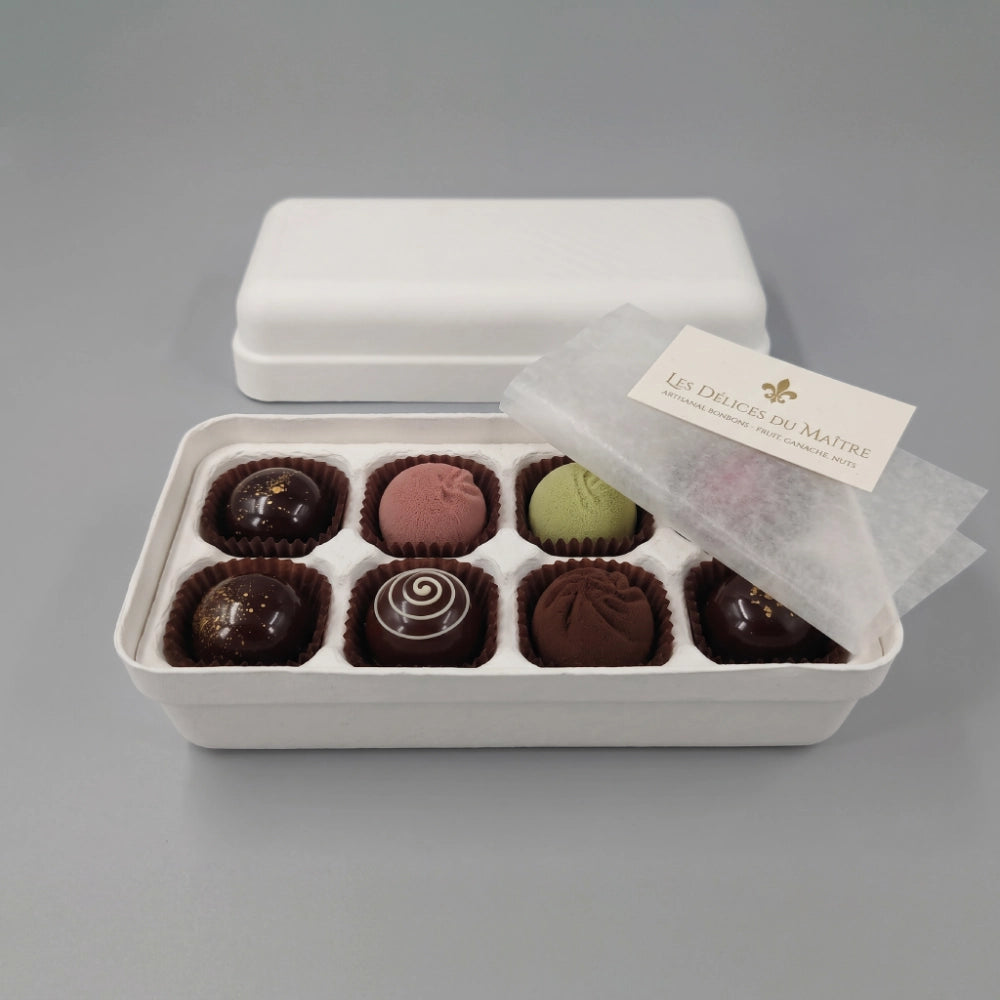 Wholesale 8 Slots Molded Pulp Chocolate Box